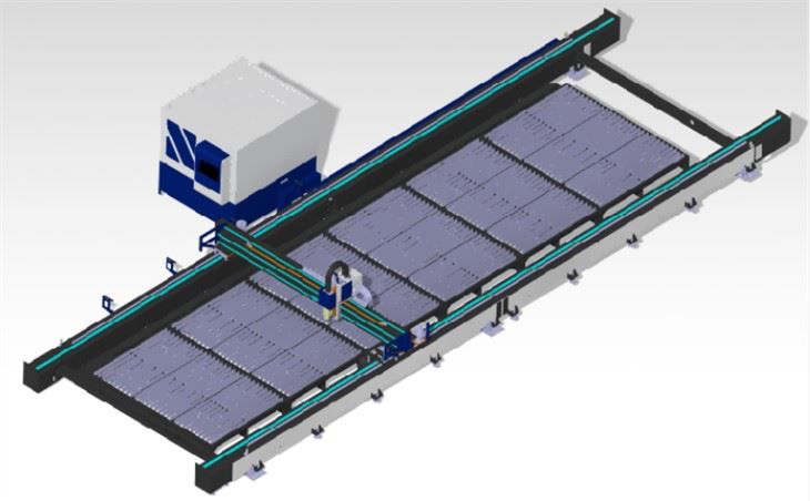 Ground-rail Large Format Plate Laser Cutting Machine