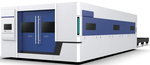 Full Closed Protection 12000w Cnc Metal Sheet Fiber Laser Cutting Machine For Stainless Steel Aluminum